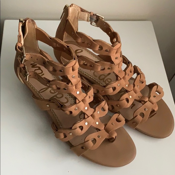 Sam Edelman Shoes - 🌺 SAM EDELMAN ‘Draper’ Tan Gladiator Sandal, EUC